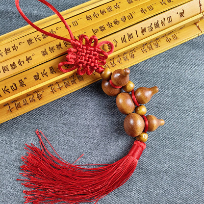 Traditional Gourd Knot with Tassel -  Decorative Pendant