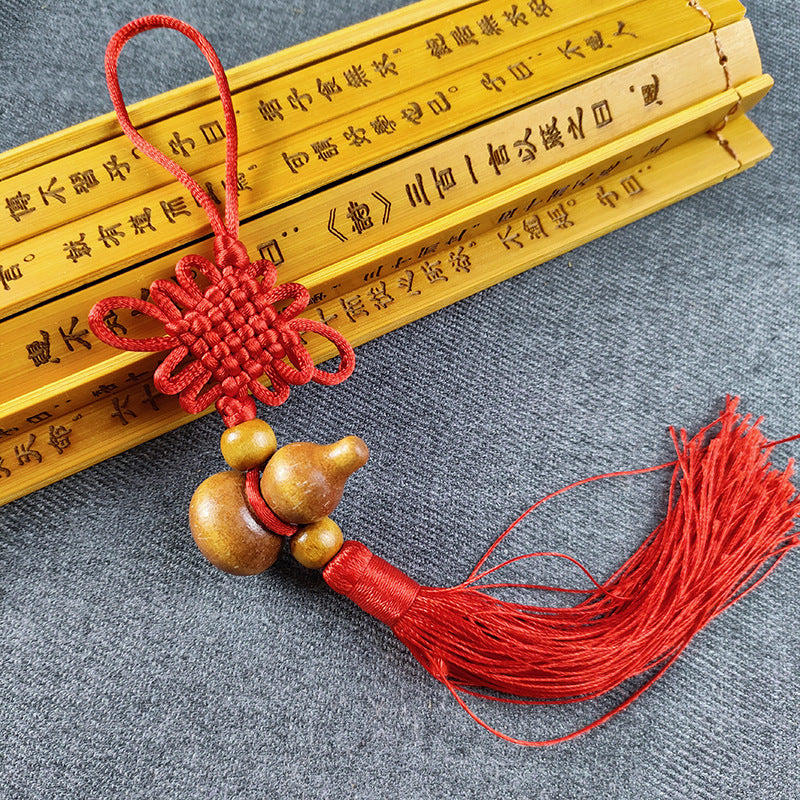 Traditional Gourd Knot with Tassel -  Decorative Pendant
