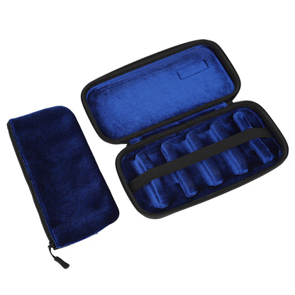 Waterproof Saxophone Mouthpiece Case – Oxford Fabric with Velvet Lining, Adjustable Compartments & Metal Hook (Black)