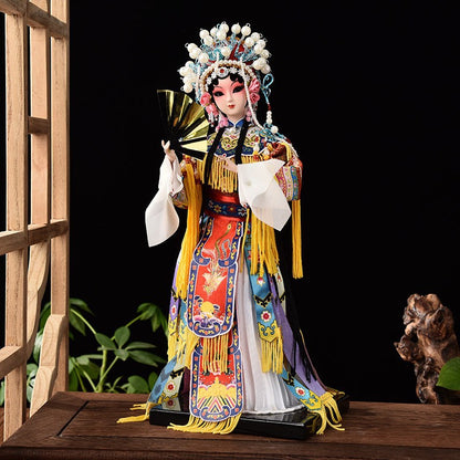 Silk Chinese Opera Doll – Handcrafted Figurine for Home Décor and Small Gift
