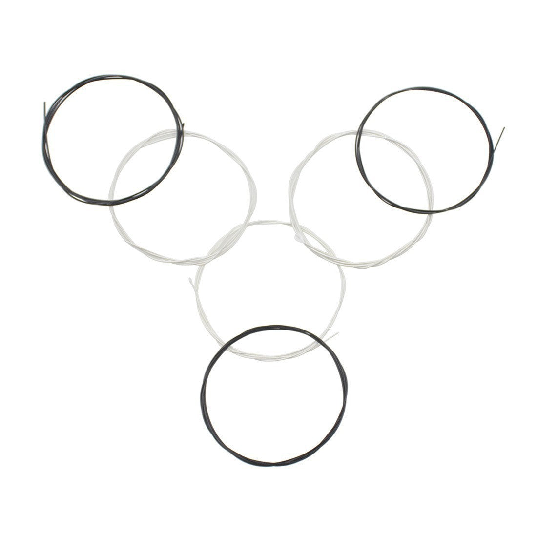Classical Guitar Strings - Black & White Nylon Light Strings - 6-Pack Guitar Accessories