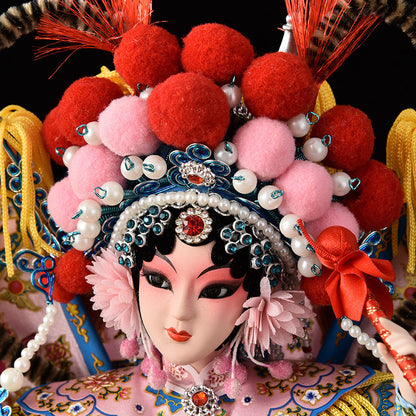 Silk Chinese Opera Doll – Handcrafted Figurine for Home Décor and Small Gift