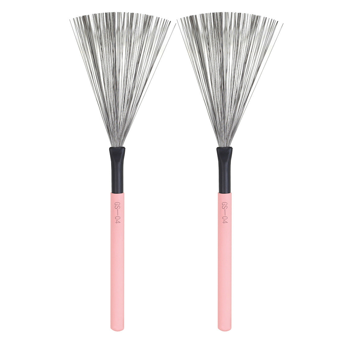 High Carbon Steel Drum Brushes with Maple Wood Handle – 5-Color Durable Percussion Brushes for Cajon, Drums & More