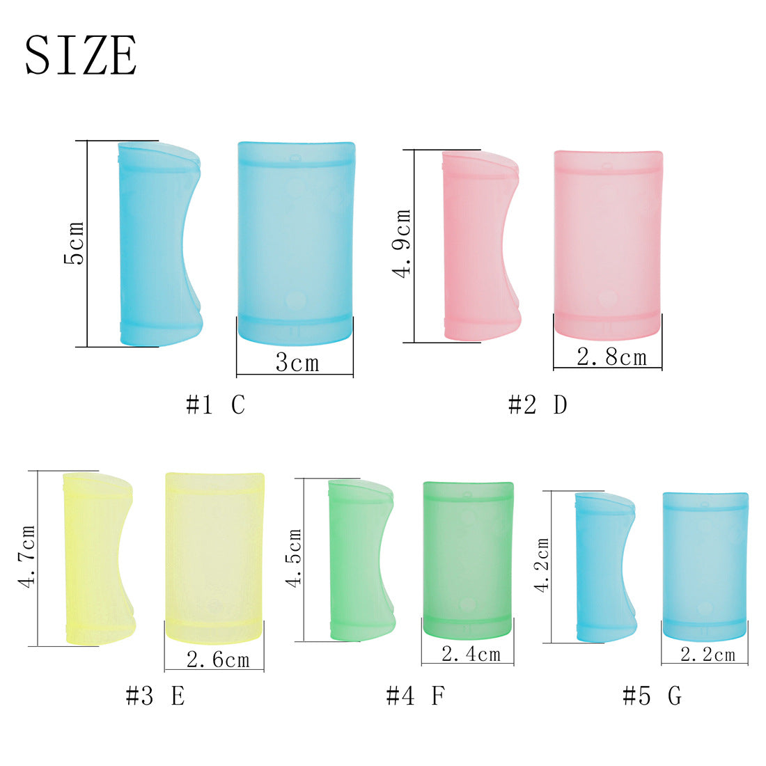 ABS Flute Film Protector 5-Piece Set (Keys C/G/E/F/D) - Multi-Color Detachable Guard with Pitch Markers, Eco-Friendly Flute Accessories