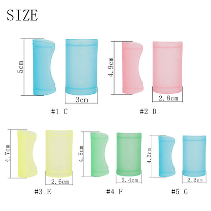 ABS Flute Film Protector 5-Piece Set (Keys C/G/E/F/D) - Multi-Color Detachable Guard with Pitch Markers, Eco-Friendly Flute Accessories