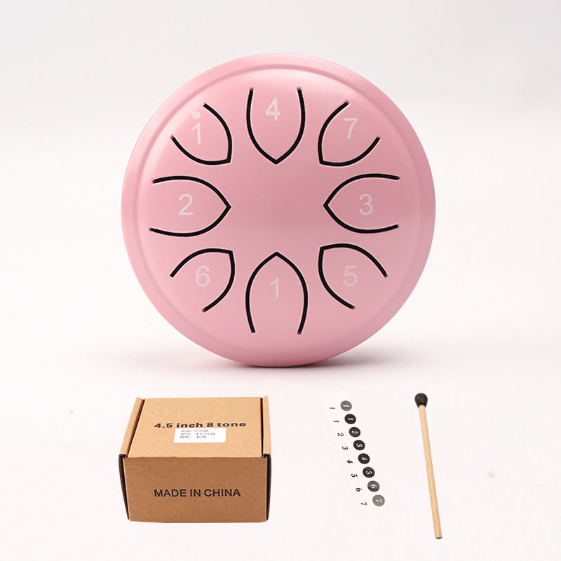4.5-inch 8-Note C Key Steel Tongue Drum - 11cm Handpan with Mellow & Stable Sound (321g)