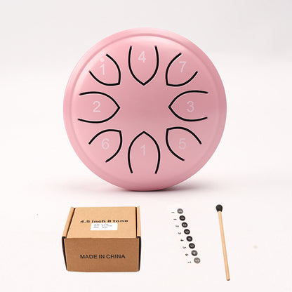 4.5-inch 8-Note C Key Steel Tongue Drum - 11cm Handpan with Mellow & Stable Sound (321g)