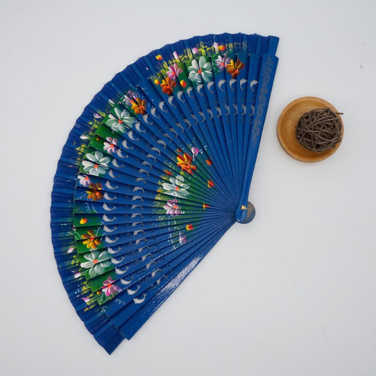 Elegant Spanish Plain Folding Fan - Wooden Dance Performance Prop