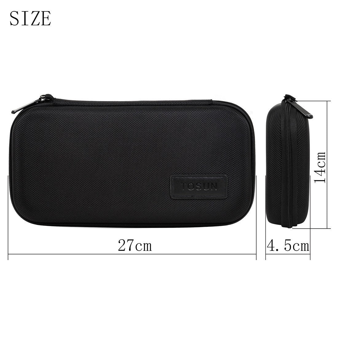 Waterproof Saxophone Mouthpiece Case – Oxford Fabric with Velvet Lining, Adjustable Compartments & Metal Hook (Black)