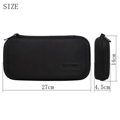 Waterproof Saxophone Mouthpiece Case – Oxford Fabric with Velvet Lining, Adjustable Compartments & Metal Hook (Black)