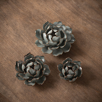 Handmade Ceramic Lotus Incense Holder - Elegant Stick Incense Burner for Home, Tea Table & Meditation (3 Sizes)