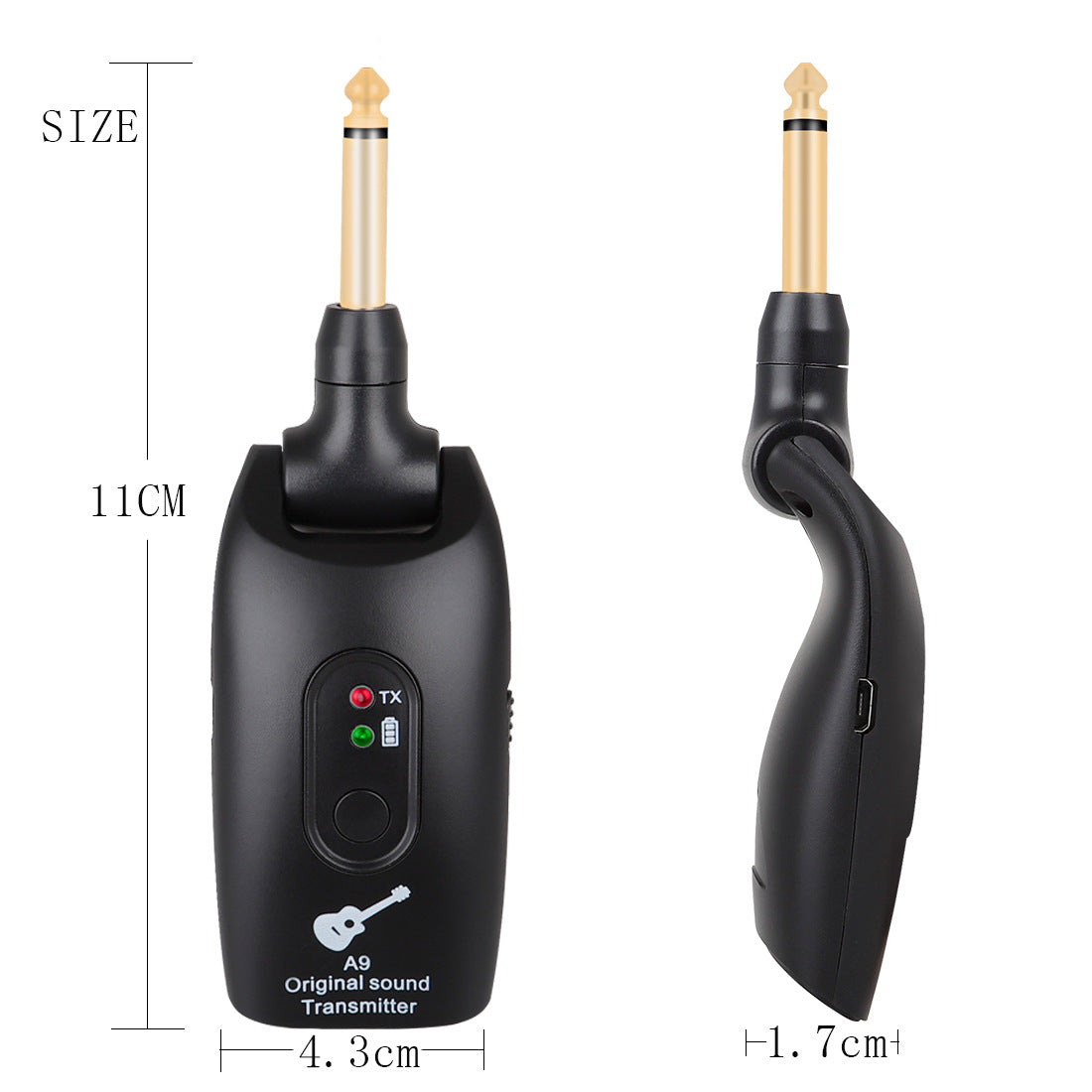 A9 Wireless Instrument Transmitter & Receiver - Rotatable Design with Stable Signal Transmission
