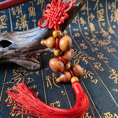 Traditional Gourd Knot with Tassel -  Decorative Pendant