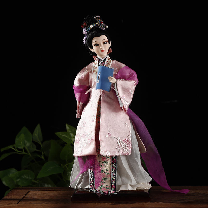Silk Chinese Opera Doll – Handcrafted Figurine for Home Décor and Small Gift