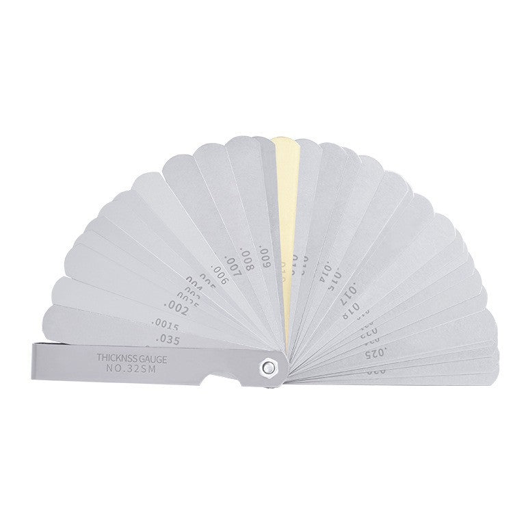 32-Piece Stainless Steel Guitar String Feeler Gauge Set – Precision Tool for String Height Measurement