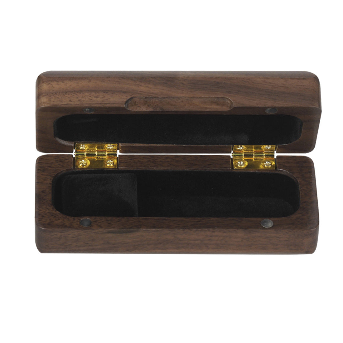 Walnut & Rosewood Saxophone Ligature Case – Vintage Magnetic Closure Box with Anti-Scratch Felt Slots (Red/Walnut) – Durable Woodwind Accessory Organizer