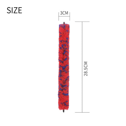 Professional 28.5cm Saxophone Neck Cleaning Brush - Anti-Scratch Dual-Color Fiber Tool for Brass/Woodwind Instruments