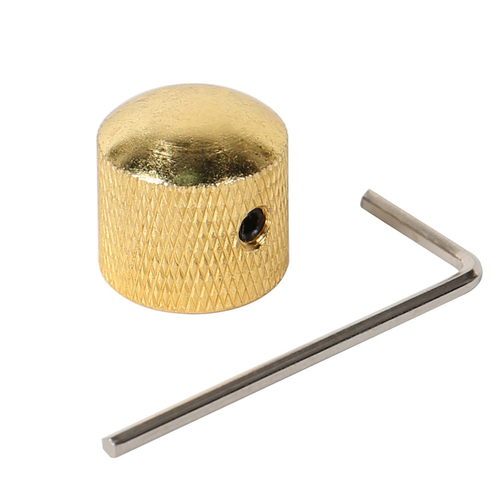Zinc Alloy Guitar Knob - 6mm Inner Diameter Volume/Tone Control for Bass & Electric Guitar (Black/Silver/Gold, 18×18.5mm)