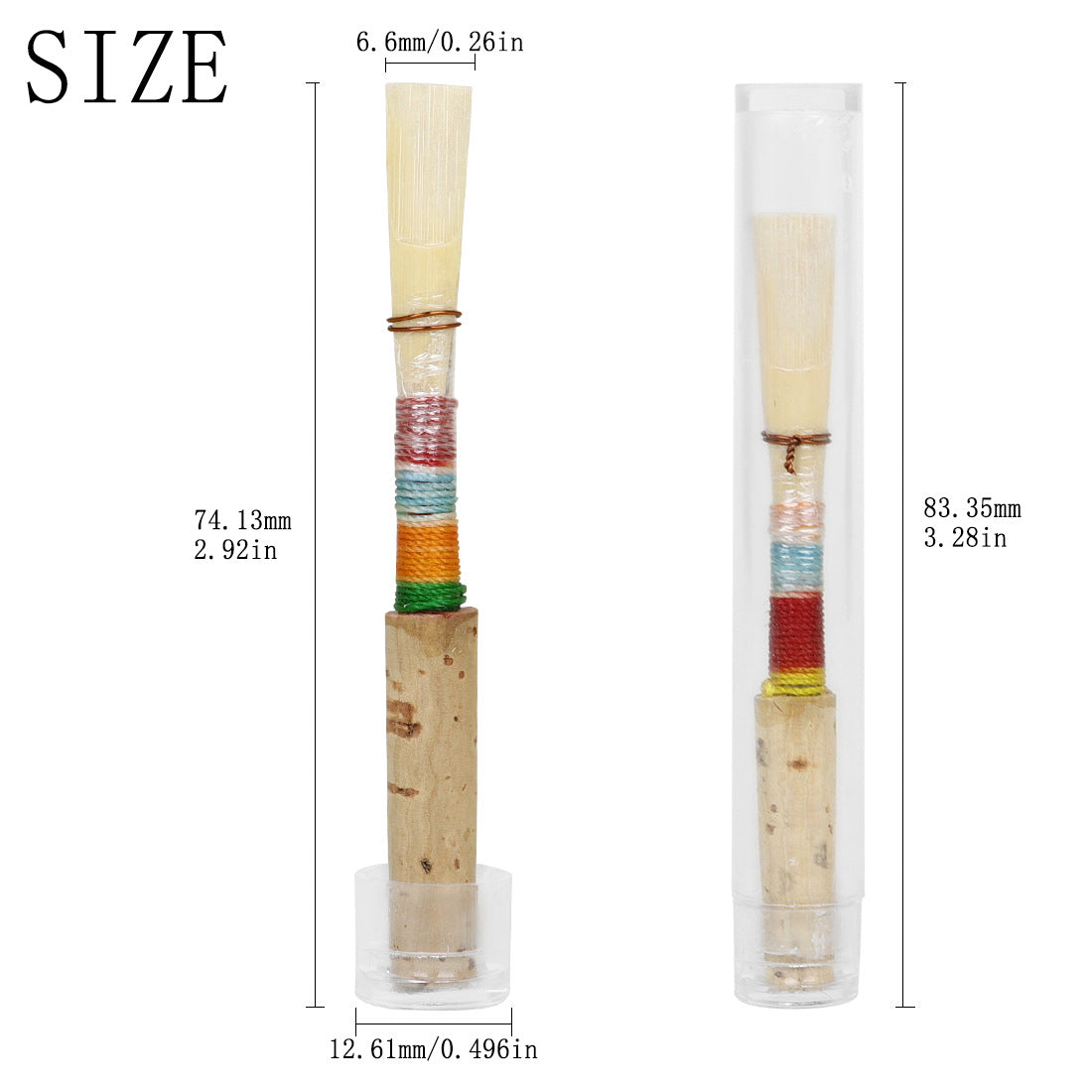 Handcrafted Natural Reed Oboe Cane Reed C Key - Premium Cork, Rich Tone, Durable & Vibrant Color Options