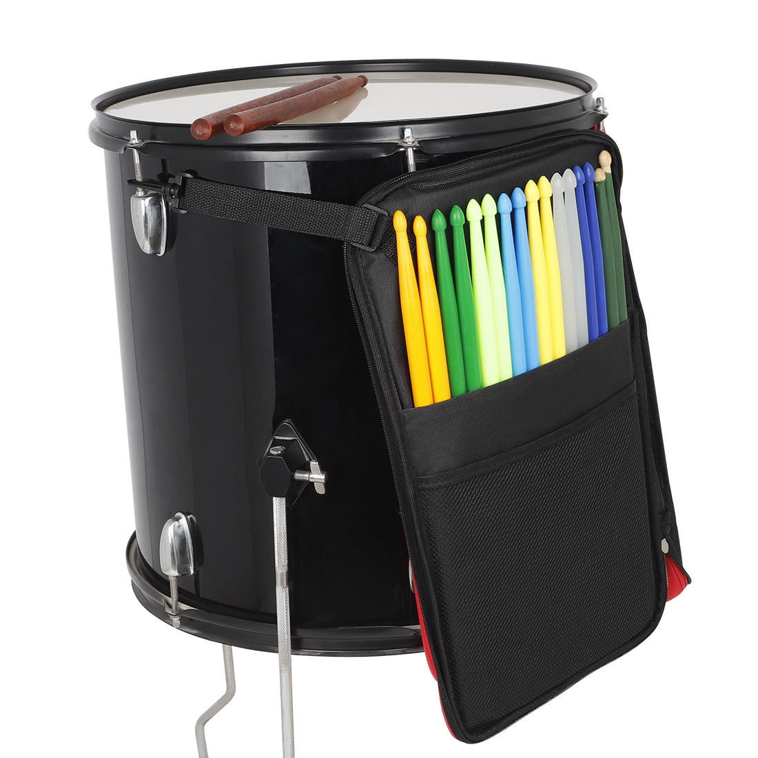 Heavy-Duty Waterproof Drum Backpack with Multi-Layer Padding & Adjustable Straps – Large Capacity, 4 Colors (Blue, Navy, Black, Red), Oxford Fabric, Shockproof Organizer Bag