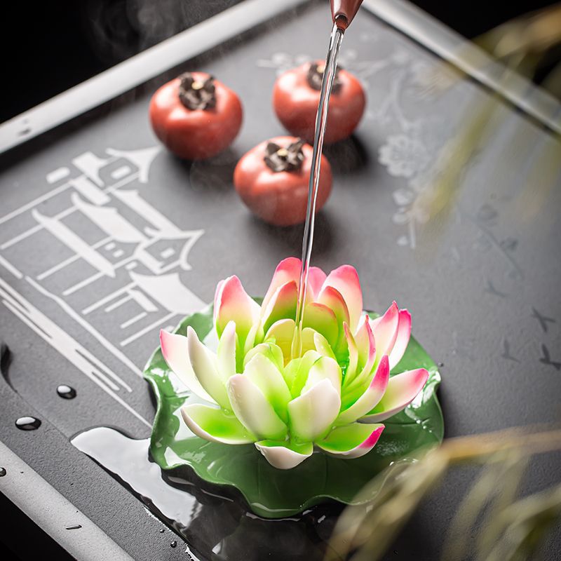 Handmade Color-Changing Lotus Flower Tea Pet – Zen Style Incense & Kung Fu Tea Accessory