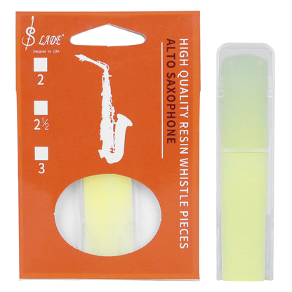 2.5 Strength Resin Saxophone/Clarinet Reeds – Pre-Cut No-Trimmings Reeds 3-Color Pack (Black/White/Yellow) – Weatherproof Synthetic Reeds