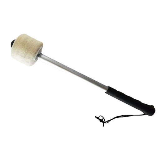 Bass Drum Mallet - Stainless Steel/Aluminum Shaft with White Felt Head (30cm/35cm)