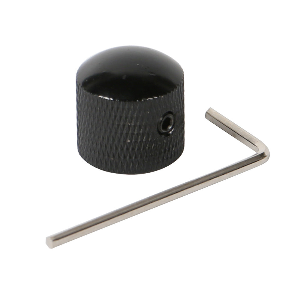 Zinc Alloy Guitar Knob - 6mm Inner Diameter Volume/Tone Control for Bass & Electric Guitar (Black/Silver/Gold, 18×18.5mm)