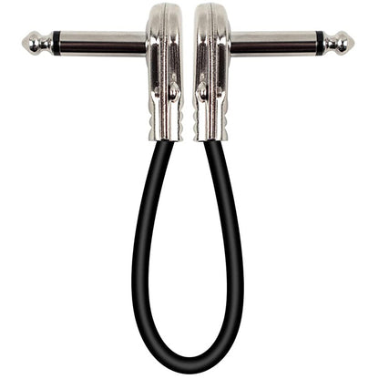 Flat Patch Cable for Guitar Pedals - Noise-Reducing 6.35mm Connector (15cm/30cm, Black/Silver/Gold)
