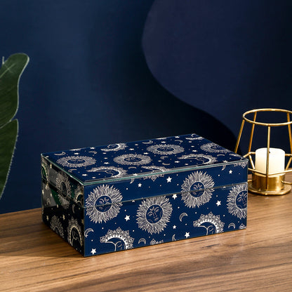 Sun, Moon & Stars Jewelry Box - Unique Tarot-Themed Jewelry Organizer, Stylish Storage Box