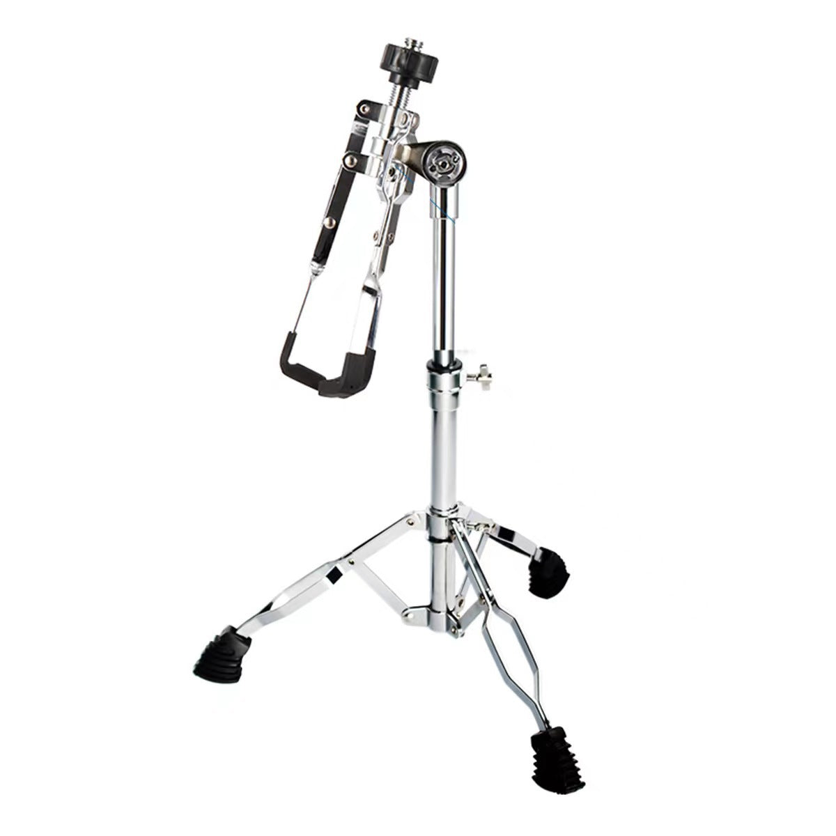 Adjustable Snare Drum Stand - Heavy-Duty Iron Drum Holder with Non-Slip Rubber Grips (450-680mm Height, 38x20x28mm Base)