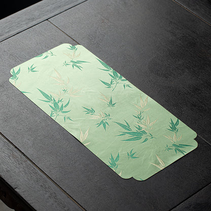 Chinese Dragon Tea Mat - Waterproof Table Runner for Tea Ceremony (50x24cm, Cotton-Linen & Gauze Fabric)