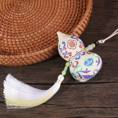 Embroidered Gourd Pendant – Aromatic Sachet, Portable Fragrance Bag, Lucky Charms for Car