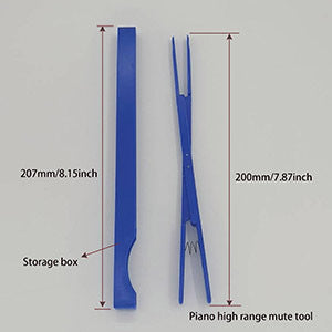 Blue Nylon Piano Muting Clip for Treble/Medium Strings | 8.15" Lightweight Tuning Tool (23g)