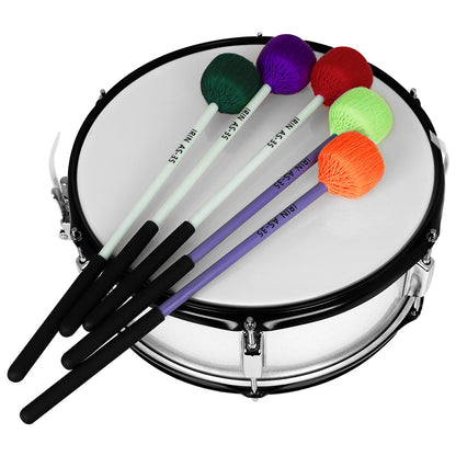 Jumbo Percussion Mallets for Marimba/Chimes – 5-Color Non-Slip Wrapped Mallets with Shock-Absorbing Core