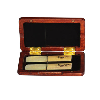 Walnut Wood Saxophone & Clarinet Reed Case – Ventilated Storage Box for Reeds - Premium Instrument Accessory