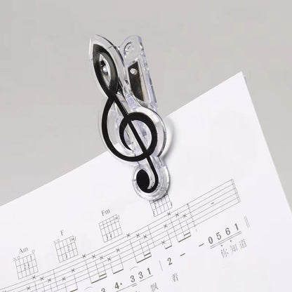 Music Sheet Clip for Trumpet - Creative Note-Shaped ABS Clip (5 Colors, 7x2.7cm)