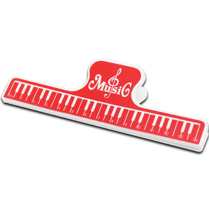 Wide Music Sheet Clip - Heavy-Duty ABS Sheet Holder for Piano/Guitar (15x5cm, Rust-Proof Spring)