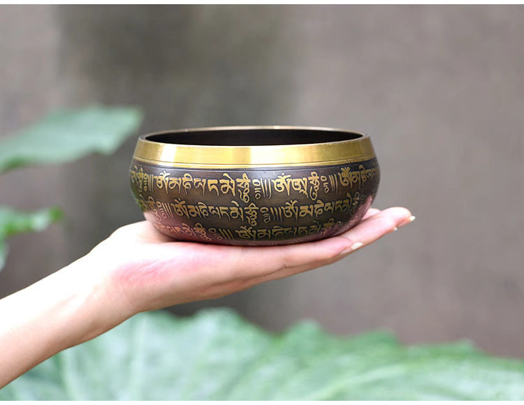 Tibetan Singing Bowl Set — Meditation Sound Bowl Handcrafted  for Yoga, Chakra Healing, Mindfulness, and Stress Relief — Unique Spiritual Gifts for Women and Men