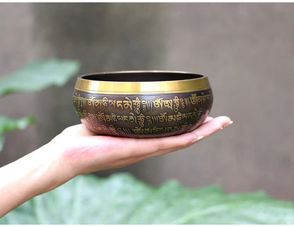 Tibetan Singing Bowl Set — Meditation Sound Bowl Handcrafted  for Yoga, Chakra Healing, Mindfulness, and Stress Relief — Unique Spiritual Gifts for Women and Men