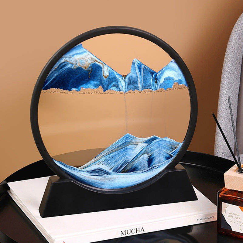 3D Liquid Sand Display – Mesmerizing Sand Art Sculpture for Desk, Living Room, and Office