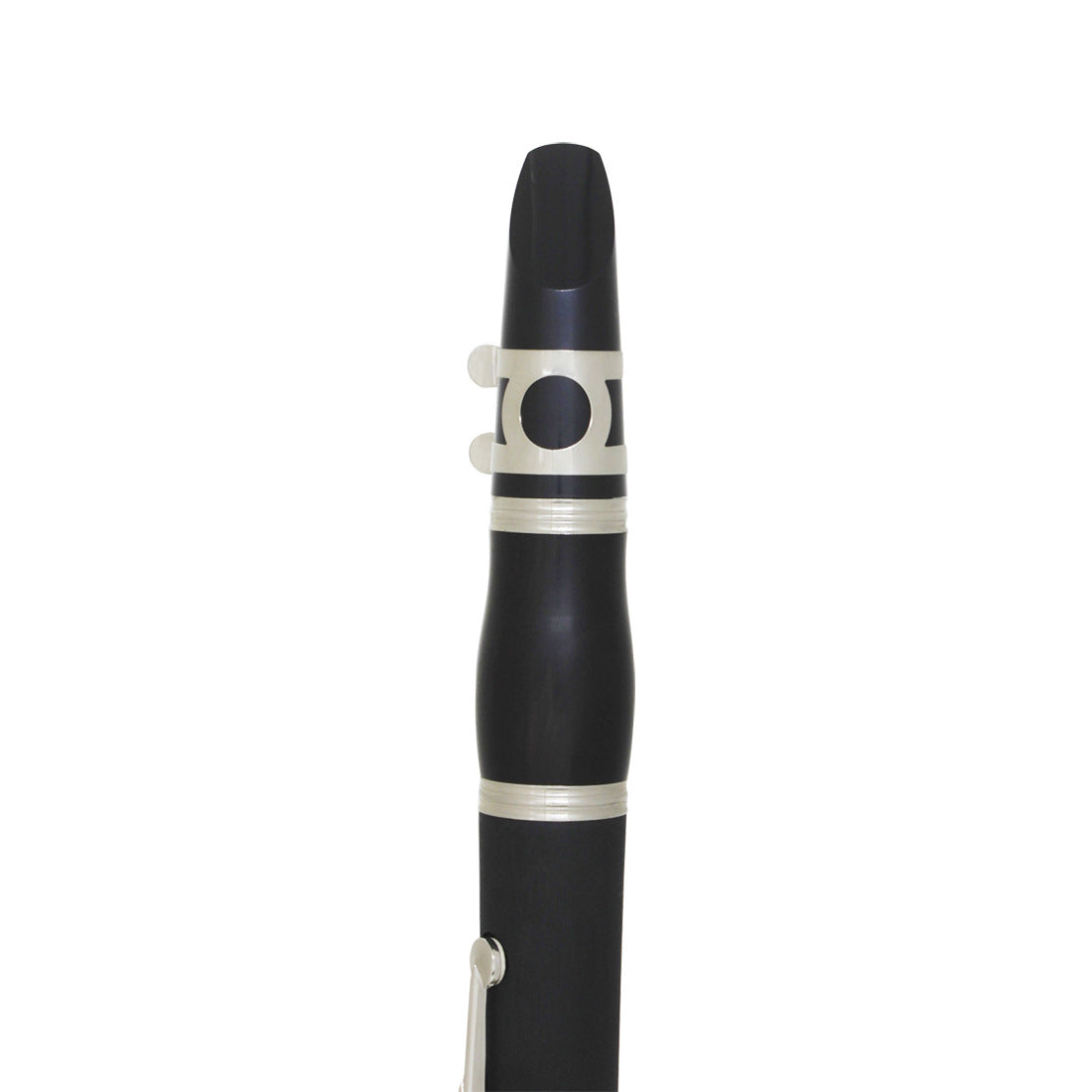Eb Clarinet Joint Tube with Silver Trim – Premium Grenadilla Wood Body & Metal Ring