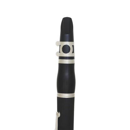Eb Clarinet Joint Tube with Silver Trim – Premium Grenadilla Wood Body & Metal Ring