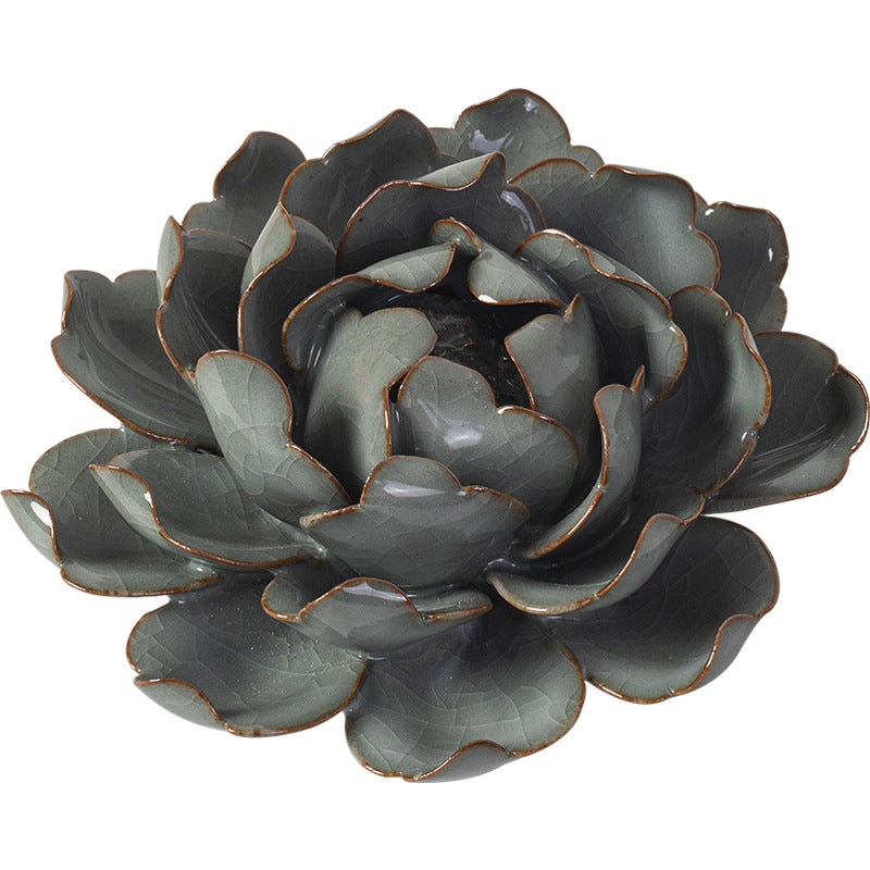 Handmade Ceramic Lotus Incense Holder - Elegant Stick Incense Burner for Home, Tea Table & Meditation (3 Sizes)