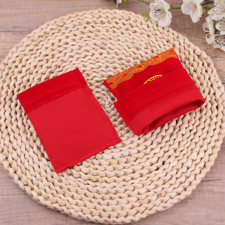 Knot Drawstring Pouch - Lucky Red Bag for Jewelry and Small Gifts