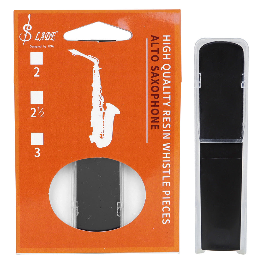 2.5 Strength Resin Saxophone/Clarinet Reeds – Pre-Cut No-Trimmings Reeds 3-Color Pack (Black/White/Yellow) – Weatherproof Synthetic Reeds