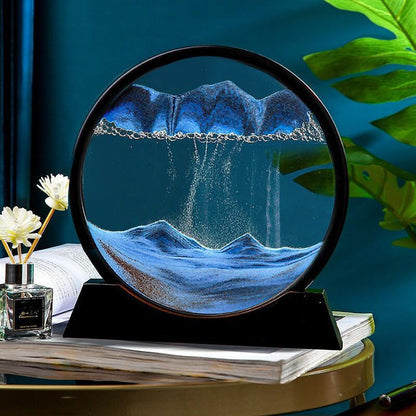 3D Liquid Sand Display – Mesmerizing Sand Art Sculpture for Desk, Living Room, and Office