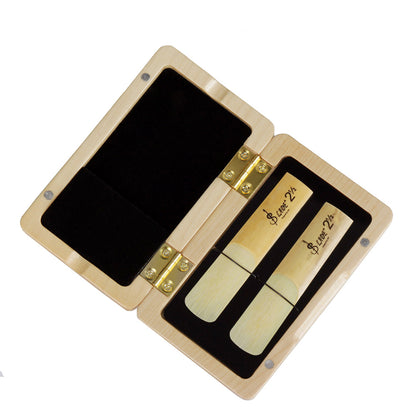 Walnut Wood Saxophone & Clarinet Reed Case – Ventilated Storage Box for Reeds - Premium Instrument Accessory