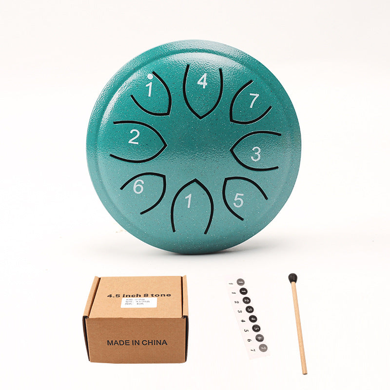 4.5-inch 8-Note C Key Steel Tongue Drum - 11cm Handpan with Mellow & Stable Sound (321g)