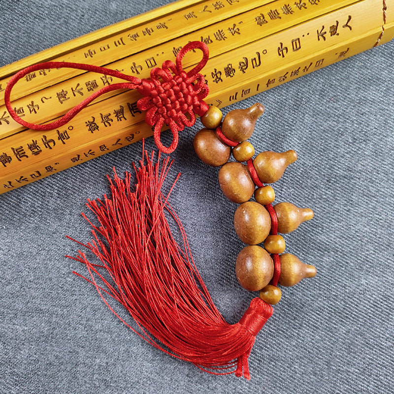 Traditional Gourd Knot with Tassel -  Decorative Pendant